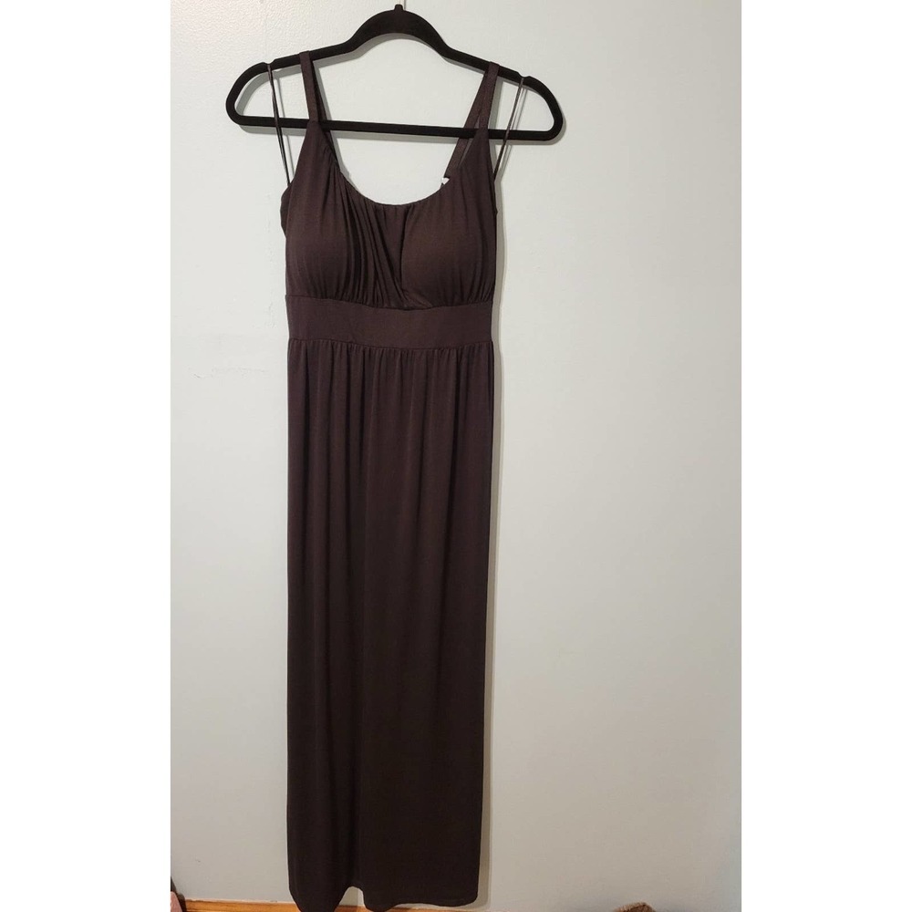 New Directions Black Maxi Dress with built-in lined bra. Petite Large.